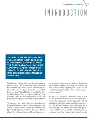 Media In Government Social Media Guide for Government | PDF