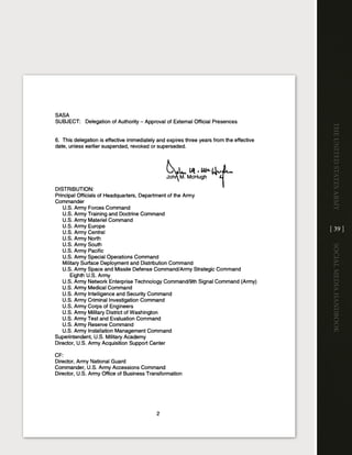 [ 39 ]




The UniTed STaTeS army            Social media handbook
 