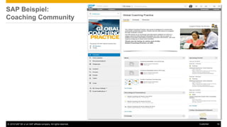 © 2016 SAP SE or an SAP affiliate company. All rights reserved. 18Customer
SAP Beispiel:
Coaching Community
 