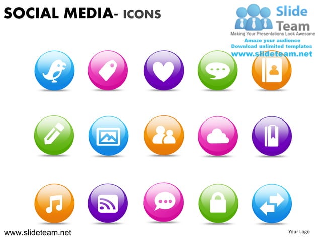 Social media icons powerpoint presentation slides. | PDF