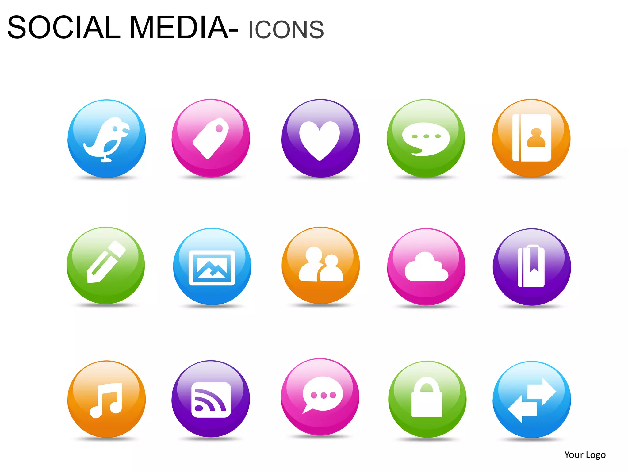Social media icons powerpoint presentation templates | PPTX