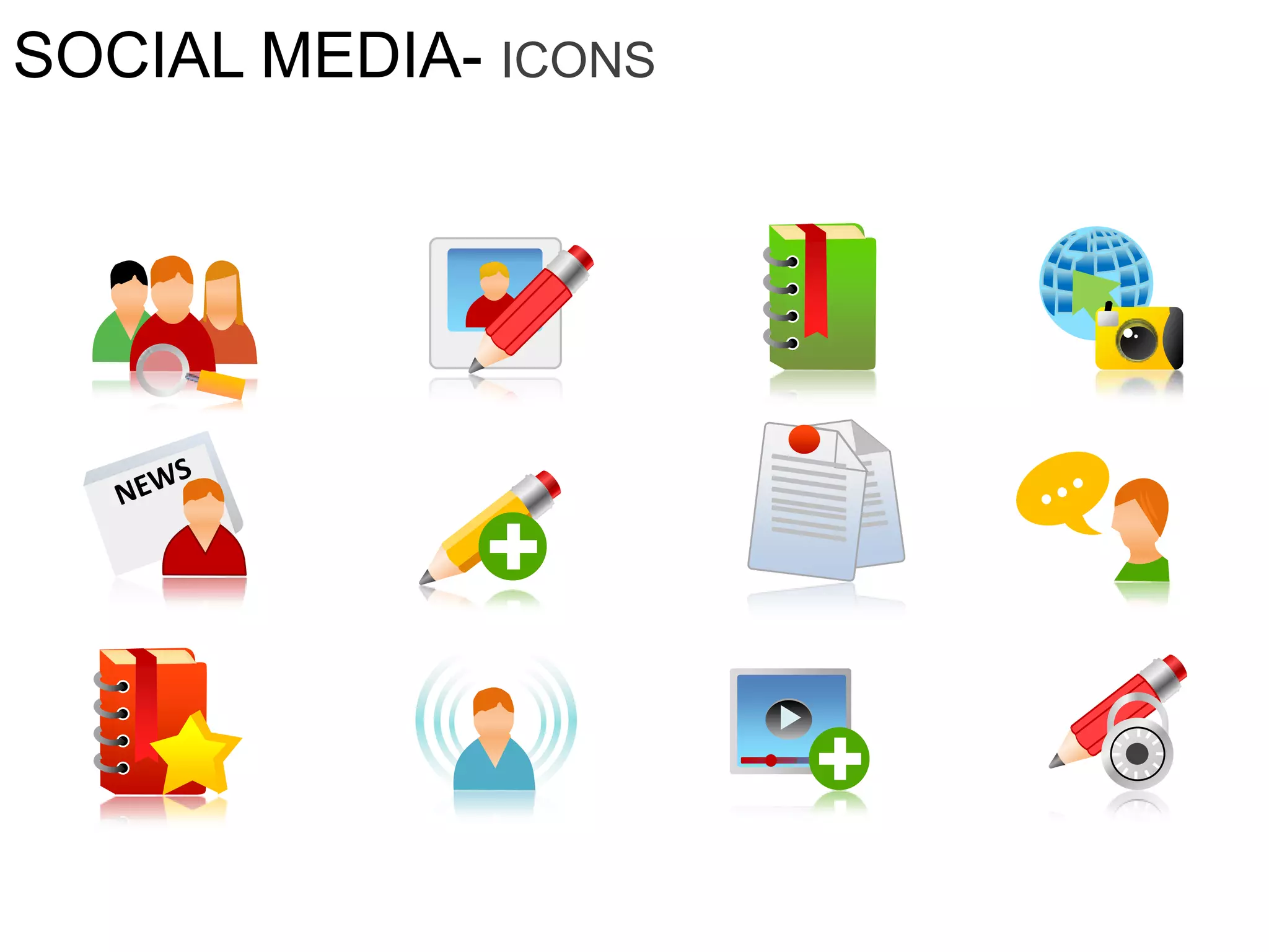Social media icons powerpoint presentation templates | PPTX