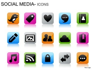 Social media icons powerpoint presentation templates | PPTX