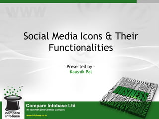 Social Media Icons & Their Functionalities Presented by – Kaushik Pal 