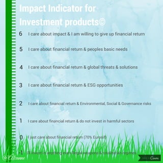 https://www.linkedin.com/pulse/case-impact-indicator-investment-products-alcanne-houtzaager ENG
Drs Alcanne J Houtzaager MA, Inclusive² Impact Investing, p.1
 