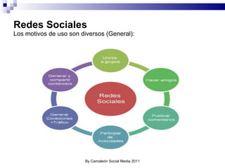 Redes Sociales Los motivos de uso son diversos (General): By Camaleón Social Media 2011 