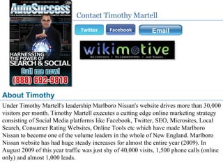 Contact Timothy Martell
                               Twitter     Facebook          Email




About Timothy
Under Timothy...