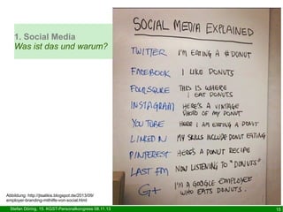 1. Social Media
Was ist das und warum?

Abbildung: http://jtsalikis.blogspot.de/2013/09/
employer-branding-mithilfe-von-social.html
Stefan Döring, 15. KGST-Personalkongress 08.11.13

15

 