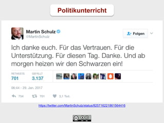 Politikunterricht
https://twitter.com/MartinSchulz/status/825716221861564416
 