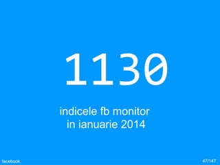 1130
indicele fb monitor
in ianuarie 2014
47/147facebook
 
