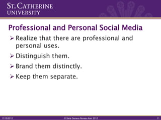 Social media in a professional context | PPTX