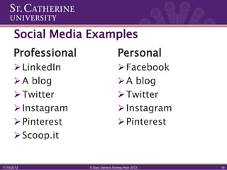 Social media in a professional context | PPTX