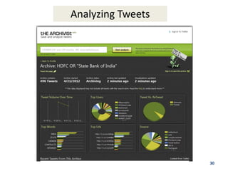 Analyzing Tweets




                   30
 