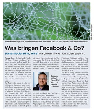 Social Media in der Touristik