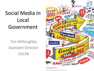 Social Media in
     Local
 Government

  Tim Willoughby
 Assistant Director
       LGCSB


                      http://blogs.cisco.com/
 