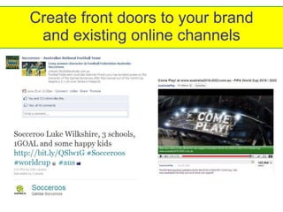 Create front doors to your brand and existing online channels 