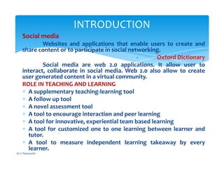Social Media in Teaching and Learning | PDF