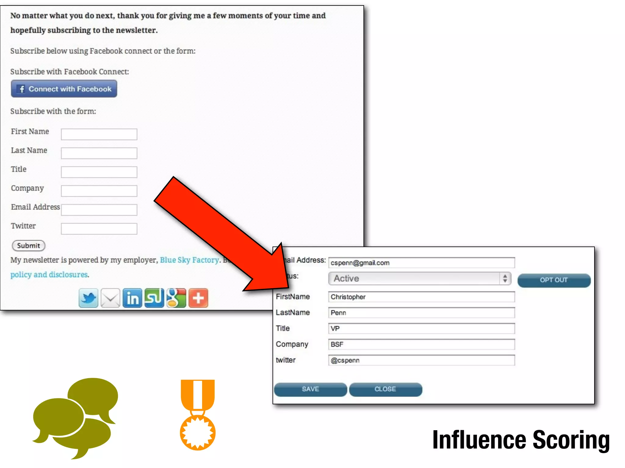     Inﬂuence Scoring
 