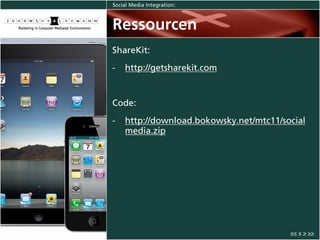 Social-Media-Integration für iOS-Applikationen
