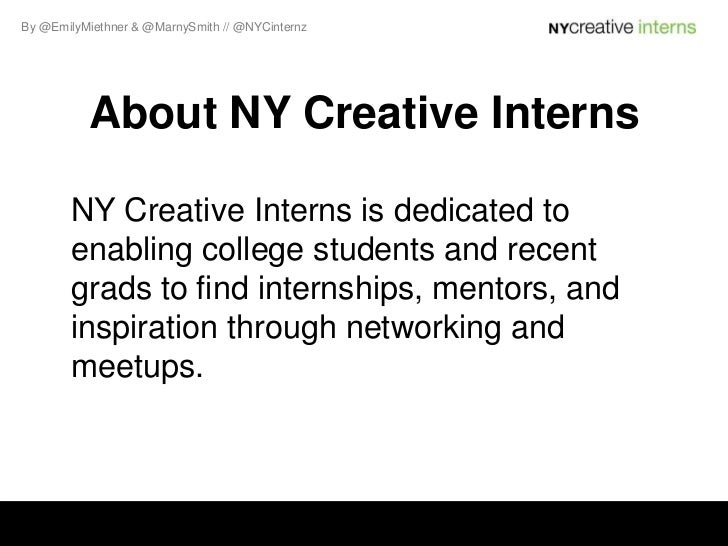 how to find interns