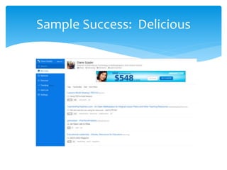 Sample Success: Delicious
 