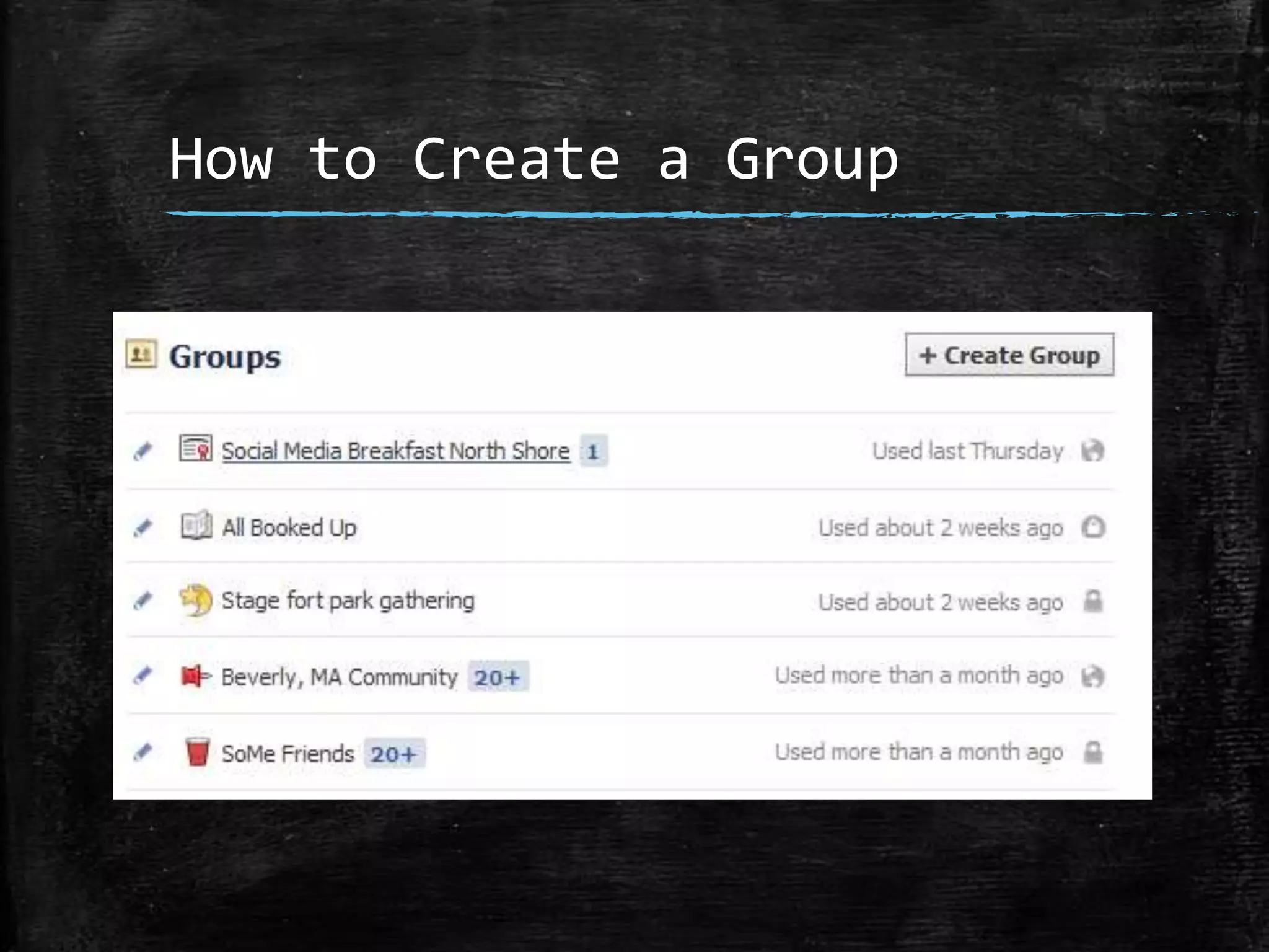 How to Create a Group

 