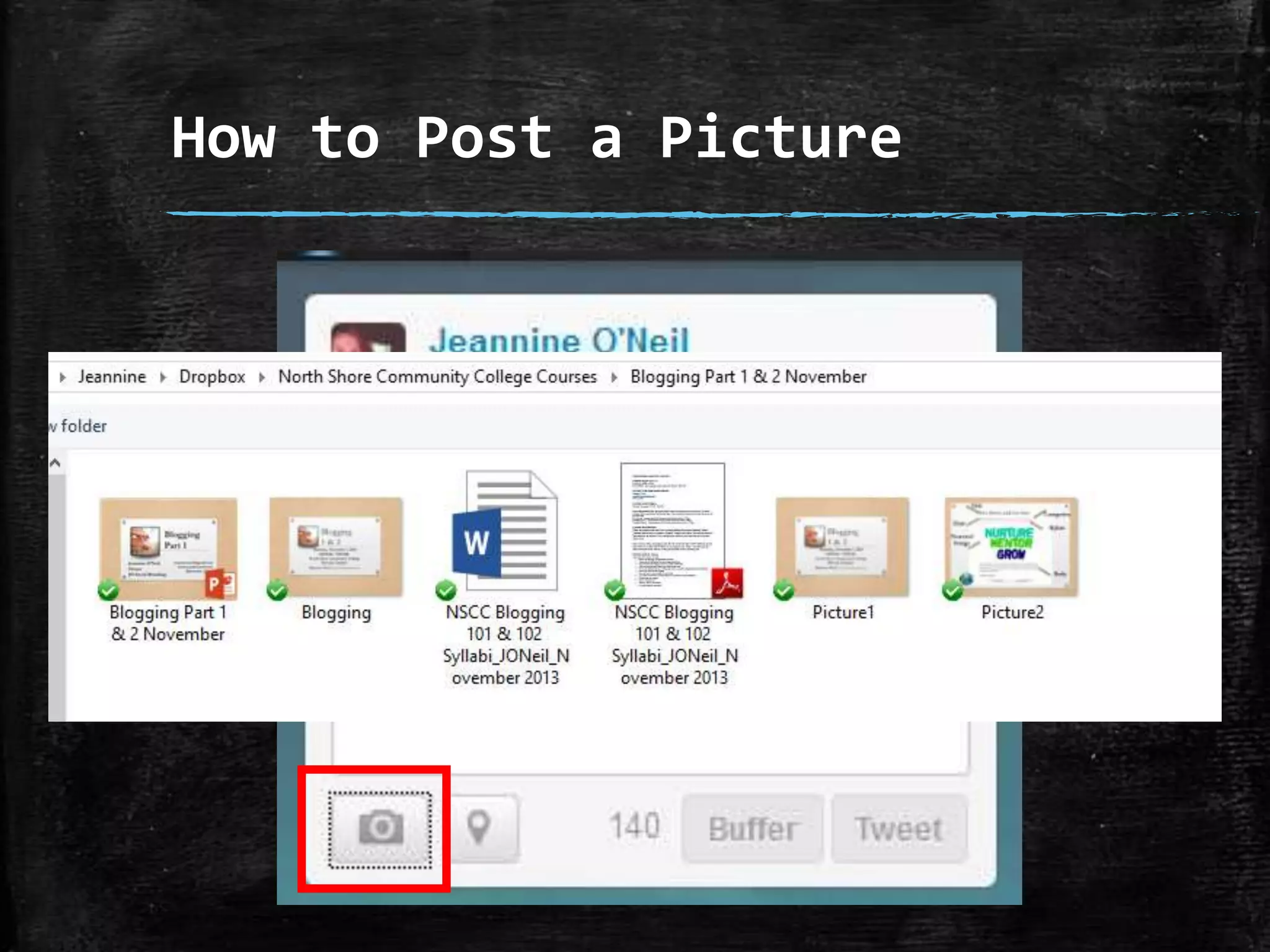 How to Post a Picture

 