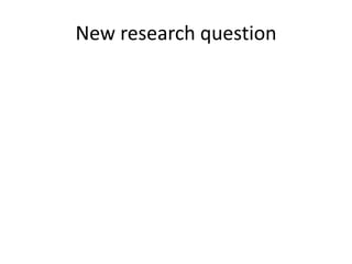 New research question

 