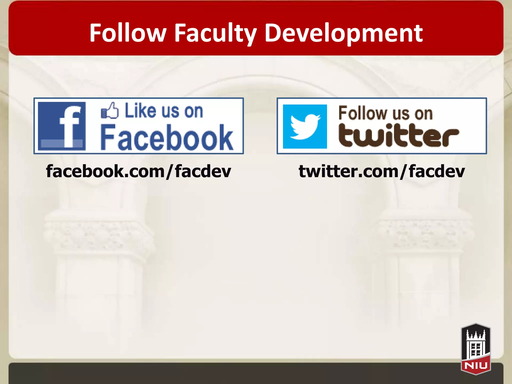 Follow Faculty Development



facebook.com/facdev   twitter.com/facdev
 