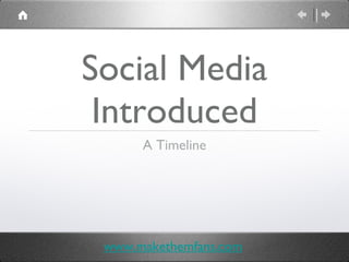 Social Media Introduced ,[object Object],www.makethemfans.com 