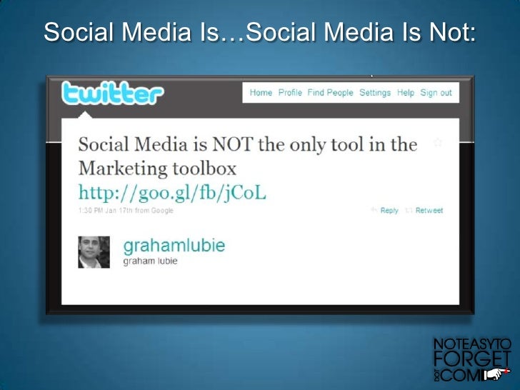 Social Media Is...Social Media Is Not