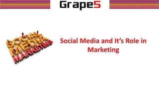 Social Media and It’s Role in
Marketing
 