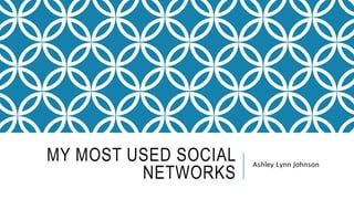 MY MOST USED SOCIAL
NETWORKS
Ashley Lynn Johnson
 
