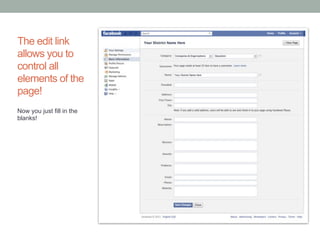 Questions to AskWhat are our goals for the page? Why do we want a page?Will this be district wide or by building?Who is the primary audience of the page?What are some ways we’ll identify our page has met our goals?Investment- Action- Reaction- Non-Financial Impact- Financial Impact