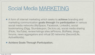 Social Media Marketing