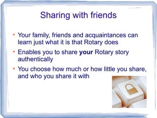 Sharing with friends


    Your family, friends and acquaintances can
    learn just what it is that Rotary does

    En...