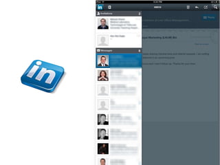 Scenario 1: Bob decides to join LinkedIn and obtains a new matter through a
LinkedIn Group where he regularly joins discussions and answers questions. Bob
practices in IP and after answering a question in a related group, he was hired.
 