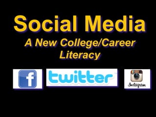 Social Media
A New College/Career
Literacy
 