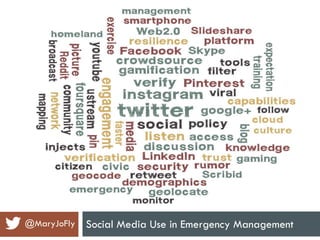@MaryJoFly   Social Media Use in Emergency Management
 