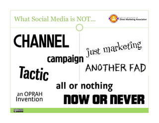 What Social Media is NOT…
 