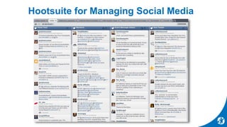 Hootsuite for Managing Social Media
 