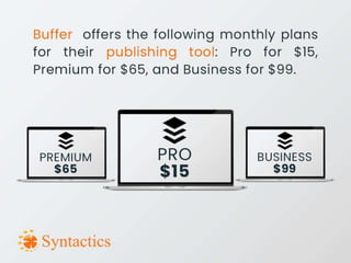 Social media management tools for various platforms