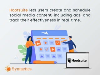 Social media management tools for various platforms