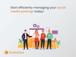 Social media management tools for various platforms