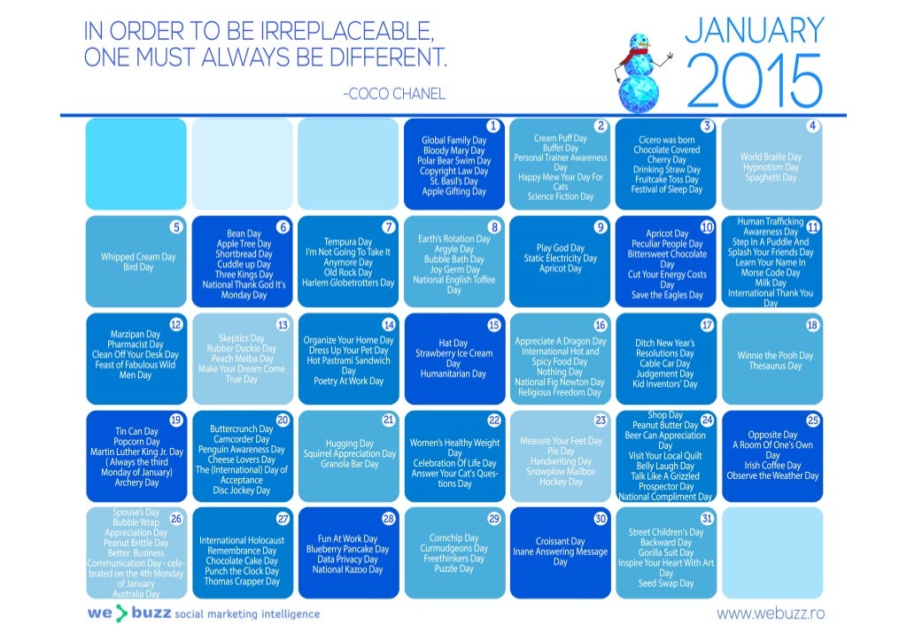 Social Media Manager's Calendar