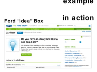 example  in action Ford “Idea” Box 