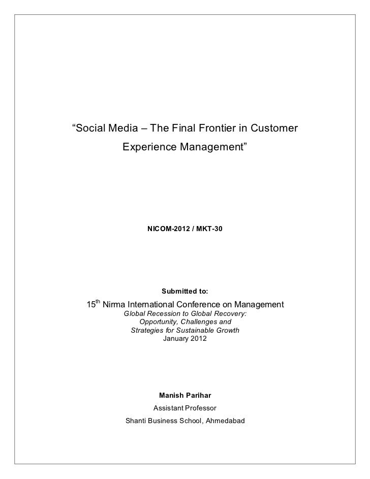 thesis paper on social media