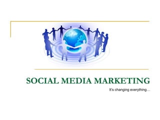 SOCIAL MEDIA MARKETING It’s changing everything… 