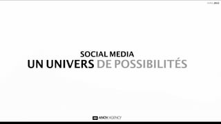 AVRIL 2012




        SOCIAL MEDIA
UN UNIVERS DE POSSIBILITÉS
 