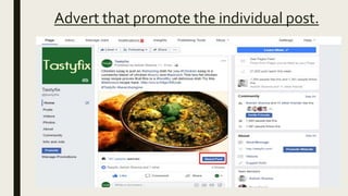 Advert that promote the individual post.
 